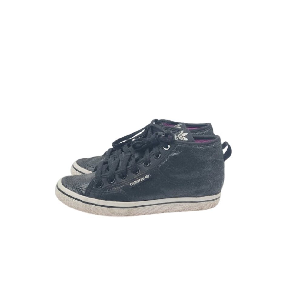 Adidas Women's Black Honey Heel Q23271 Lace Up Mid Athletic‎ Sneaker Size 6